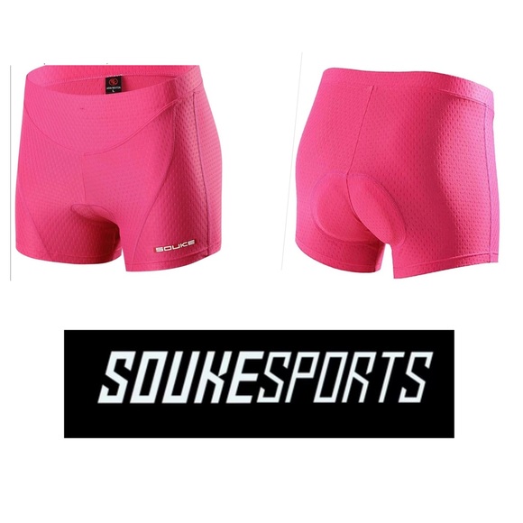 Souke Sports Cycling Shorts Woman’s M Padded Pink Bicycle Shorts Size M - Picture 1 of 6